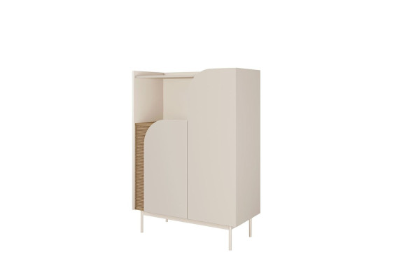 Regał CARMEN Macadamia 128 cm – Modułowy System Mebli