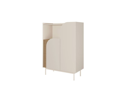 Regał CARMEN Macadamia 128 cm – Modułowy System Mebli