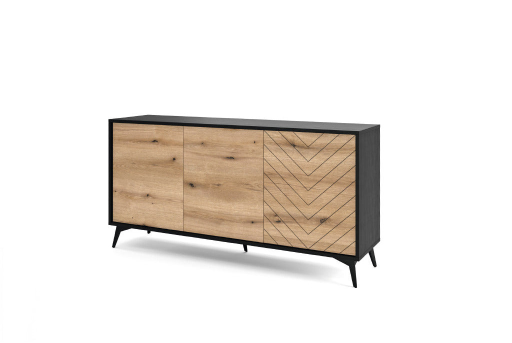Meble System DIAMOND Zestaw 3 Dąb Evoke – 2 Komody + RTV + Ława