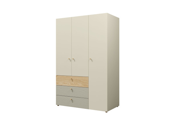 Szafa 3-Drzwiowa YUKI Eukaliptus – 120 cm Szafa Młodzieżowa 185 cm