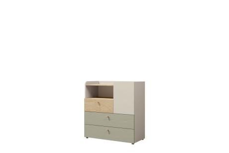 Komoda YUKI (10) Eukaliptus – 90 cm Komoda do Pokoju Młodzieżowego