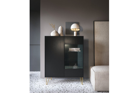 Witryna HARMONY WT97 Czarny Marmur Black Royal