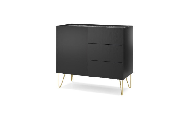 Komoda HARMONY KSZ97 Czarny Marmur Black Royal