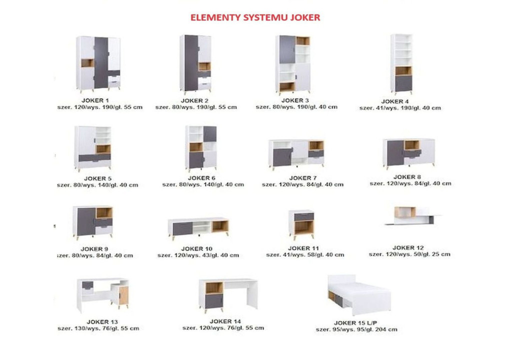 Komoda JOKER (8) 120x84x40cm – Element Zestawu 1