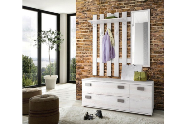 Zestaw do Przedpokoju Dąb Sonoma – Komoda, Panel, Lustro 2