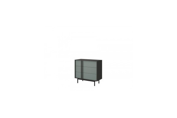 Komoda Mała 3S ALSY Antracyt/Aloes 87x93x43 cm