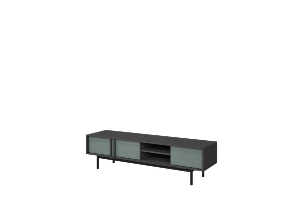 Stolik RTV Duży 3D ALSY Antracyt/Aloes 43x163x43 cm