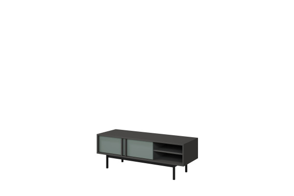Stolik RTV Mały 2D ALSY Antracyt/Aloes 43x123x43 cm