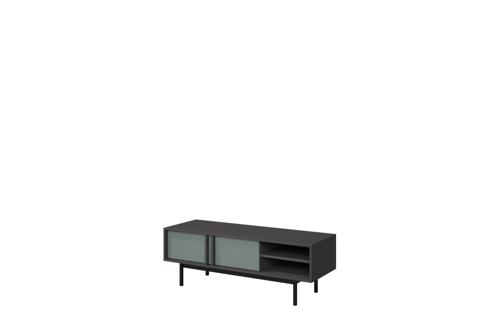 Stolik RTV Mały 2D ALSY Antracyt/Aloes 43x123x43 cm