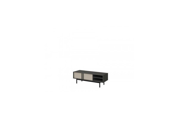 Stolik RTV Mały 2D ALSY Antracyt/Beż Jasny 43x123x43 cm