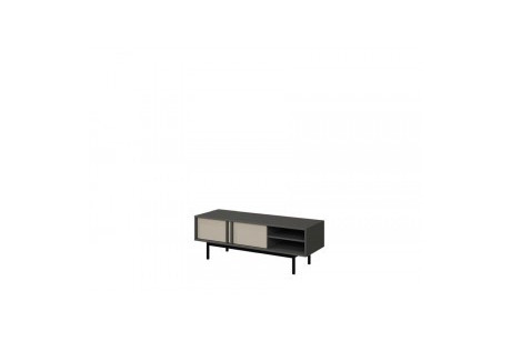 Stolik RTV Mały 2D ALSY Antracyt/Beż Jasny 43x123x43 cm