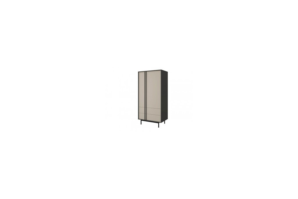 Szafa 2S2D ALSY Antracyt/Beż Jasny 195x93x60 cm