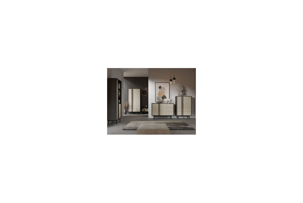 Szafa 2S2D ALSY Antracyt/Beż Jasny 195x93x60 cm