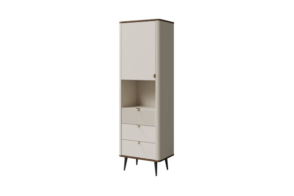 Witryna Słupek MARLY (4 L/P) Kaszmir Orzech — Witryna do Salonu