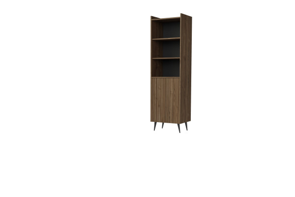 Regał ADEMO 180x52x41 cm Orzech Ryflowany – salon i sypialnia