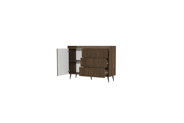 Komoda ADEMO 126 cm Orzech Ryflowany – salon, sypialnia, przedpokój 2