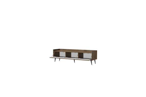 Szafka RTV ADEMO 150 cm Orzech Ryflowany – nowoczesny salon 2