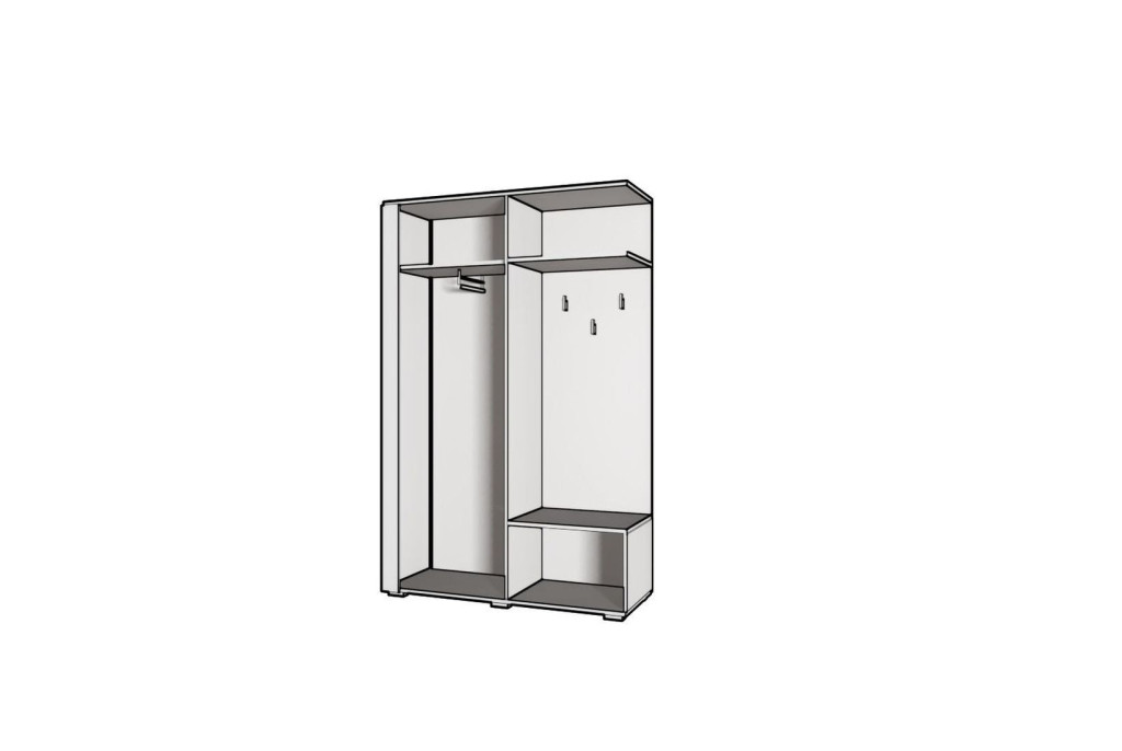 Garderoba AGIS MAT 120x204x40 cm – Przedpokój