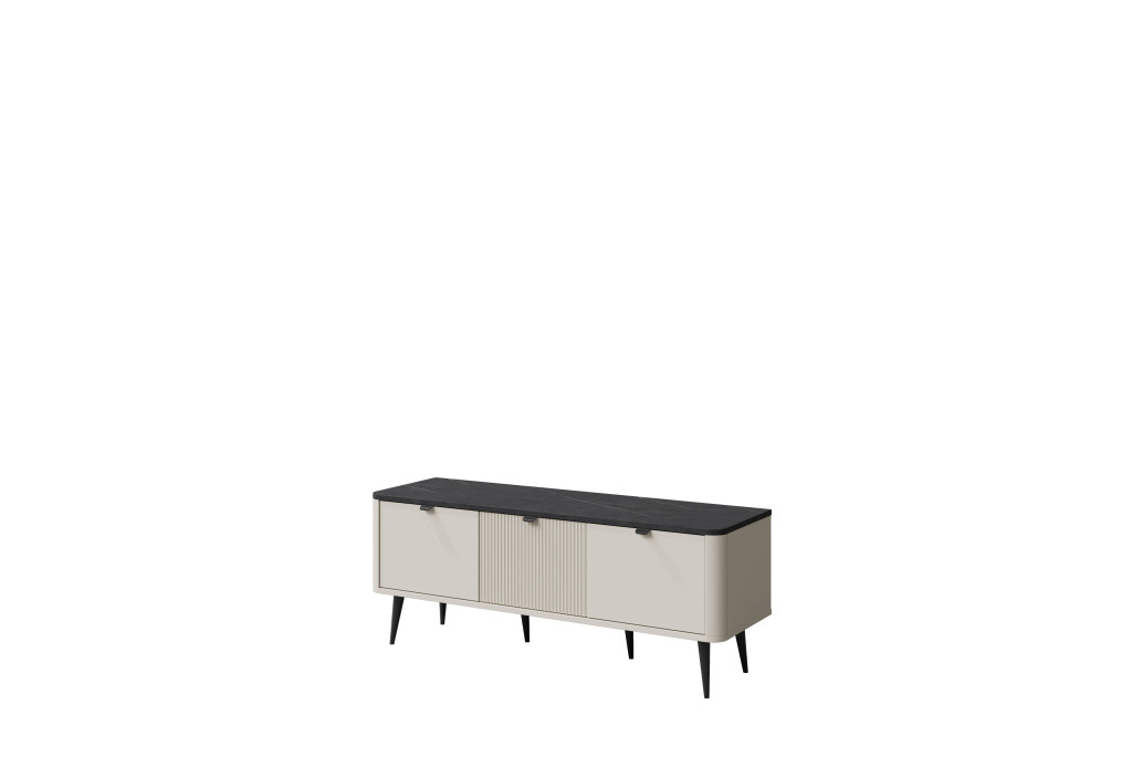 Stolik RTV MARLY 130 cm kaszmir/szary – szafka pod TV do salonu