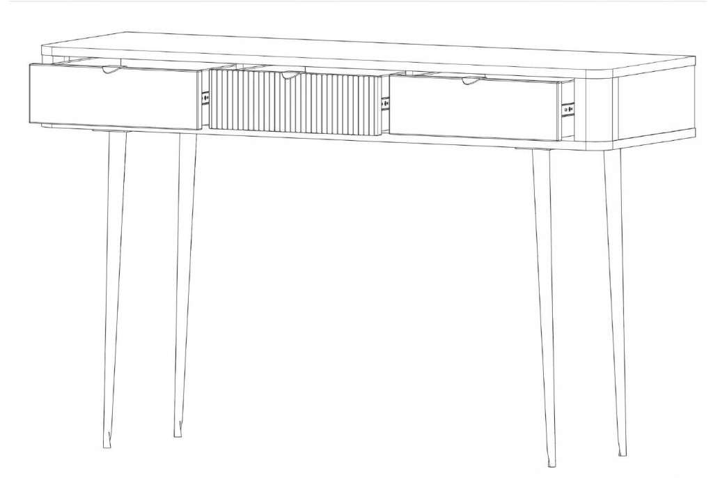 Toaletka konsola MARLY 130 cm kaszmir/szary – meble systemowe