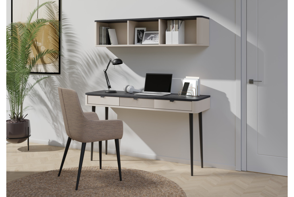 Toaletka konsola MARLY 130 cm kaszmir/szary – meble systemowe