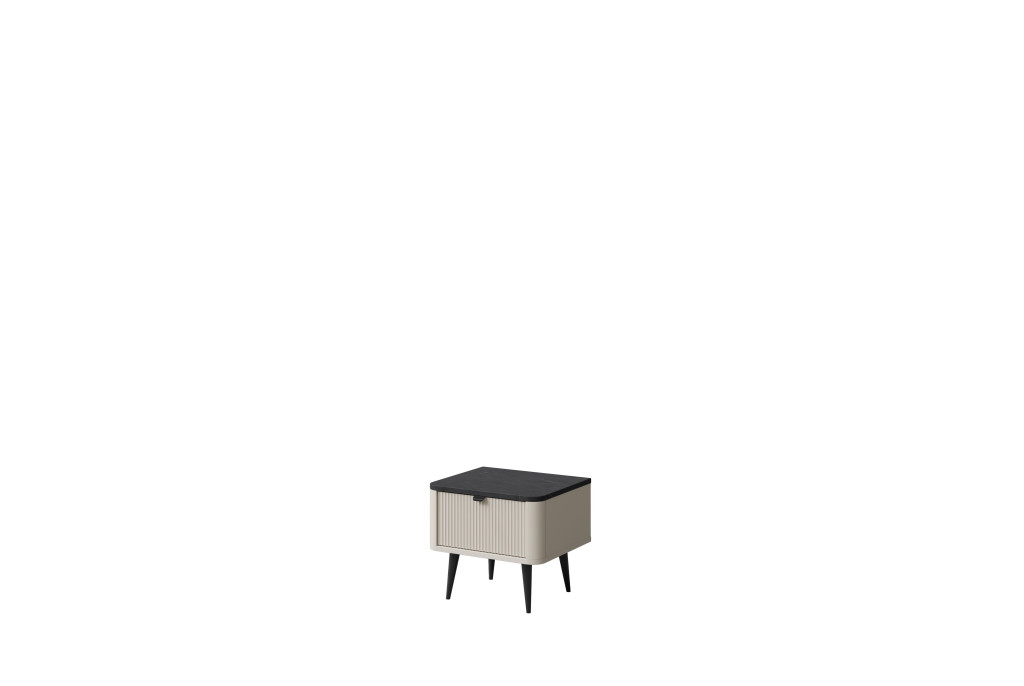 Stolik nocny MARLY 50 cm kaszmir/szary – szafka nocna do sypialni