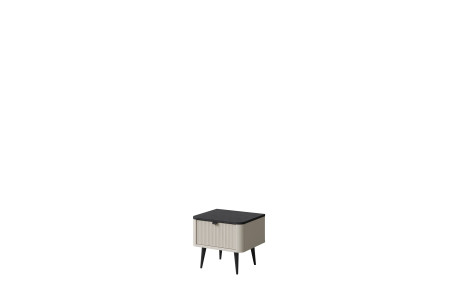 Stolik nocny MARLY 50 cm kaszmir/szary – szafka nocna do sypialni