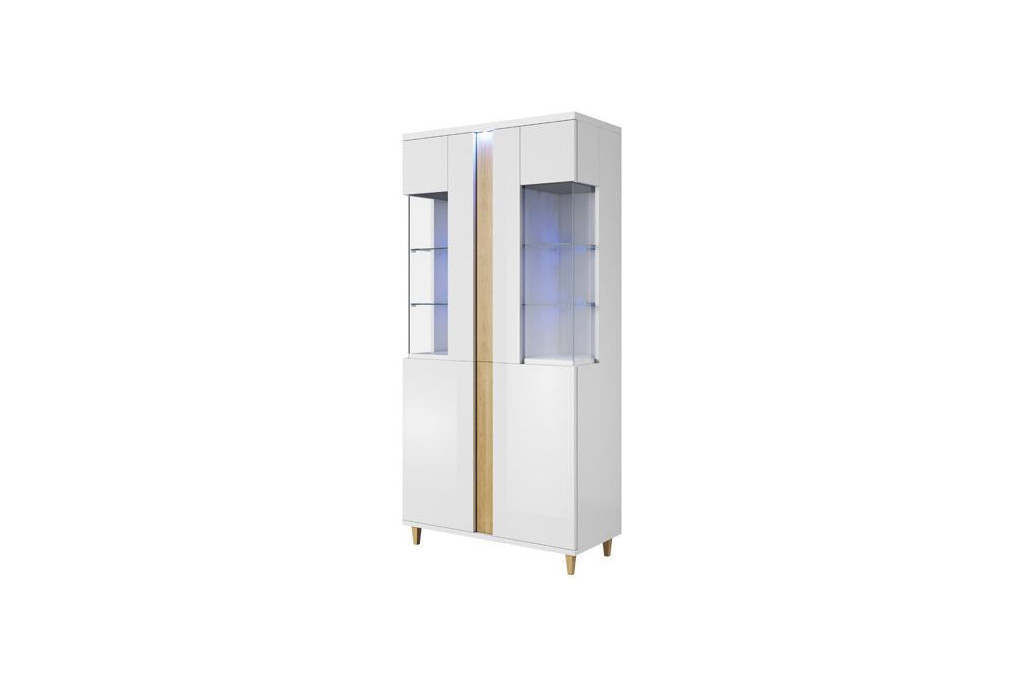 Witryna podwójna MARCO 90 cm – witryna szklana do salonu