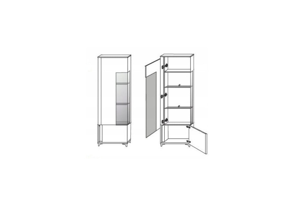 Witryna MARCO 50/160 z LED — Elegancki Mebel do Salonu