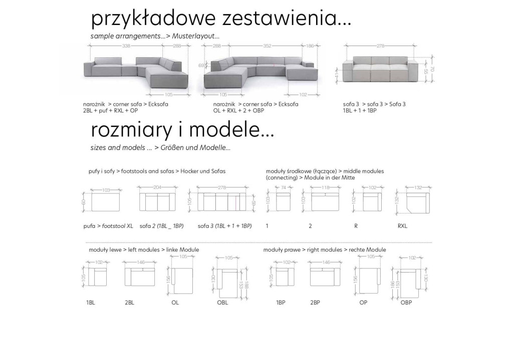 Narożnik FIGARO 2B+ R + O