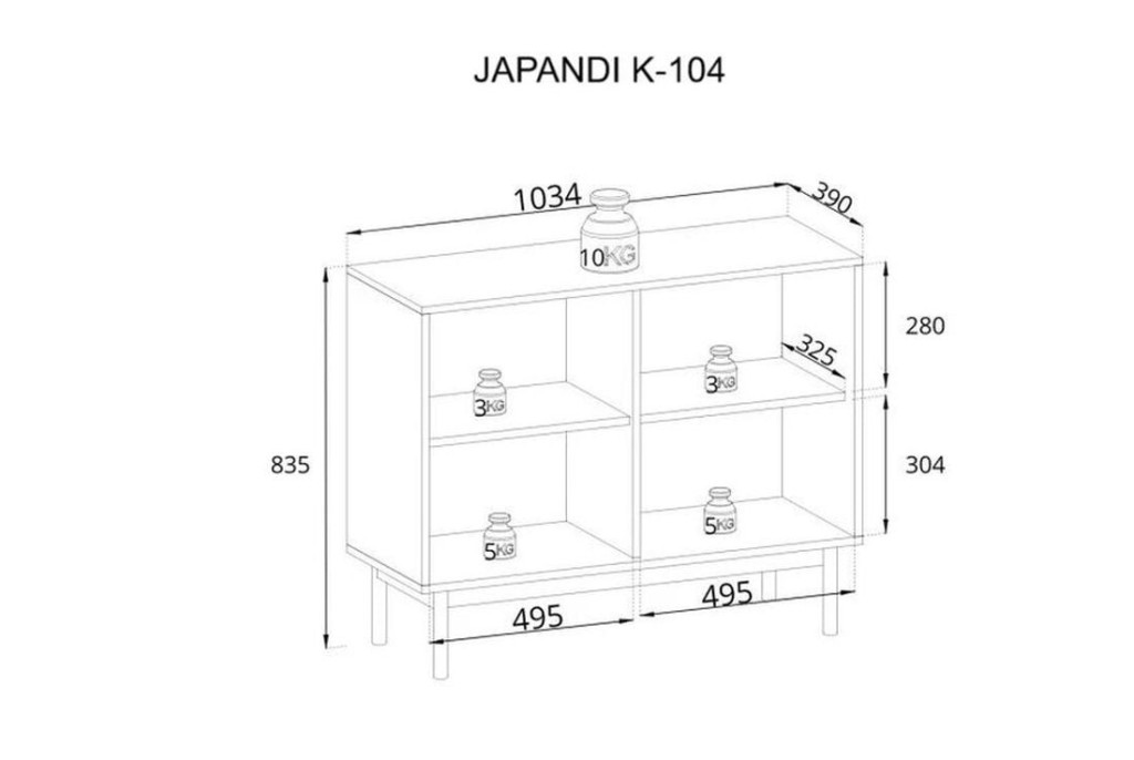 Komoda JAPANDI K104 linea