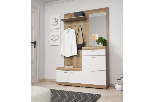 Garderoba STELLA 135 cm riviera/biały