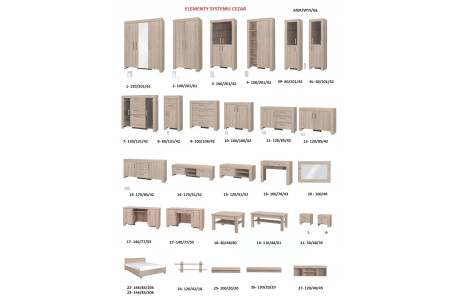 Komoda CEZAR Sonoma 60 cm – Meble do Sypialni i Salonu