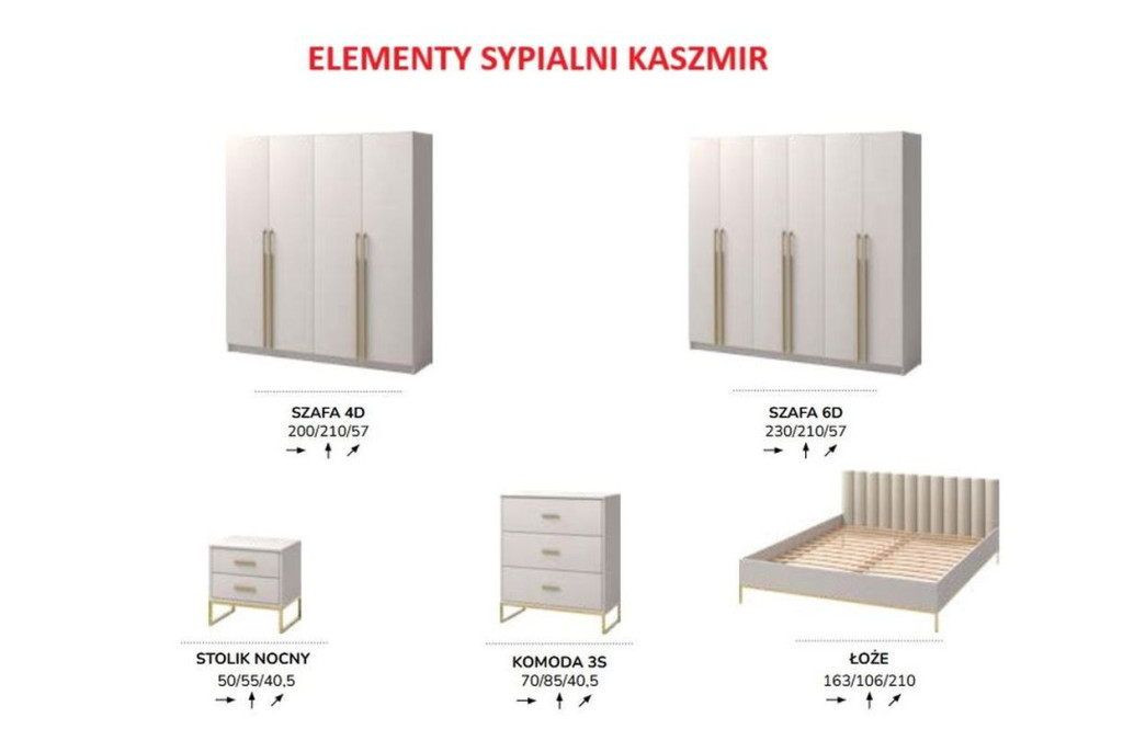 Łoże KASZMIR bez materaca