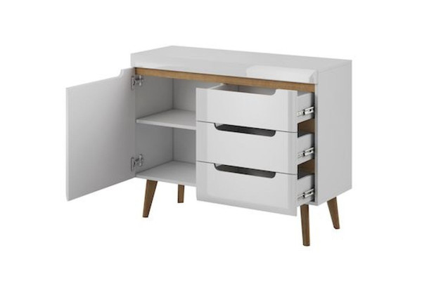 Komoda NORDI POŁYSK NKSZ107 biała 2