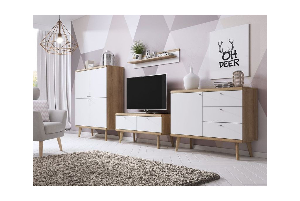 Półka PRIMO P107 dąb riviera/biały