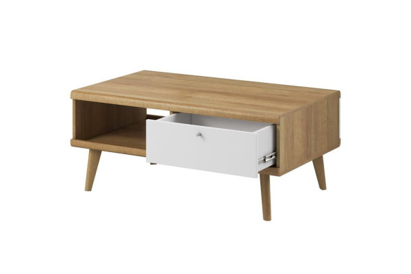 Ława PRIMO PL107 dąb riviera/biały 2