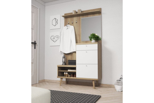 Garderoba PRIMO PG110 dąb riviera/biały
