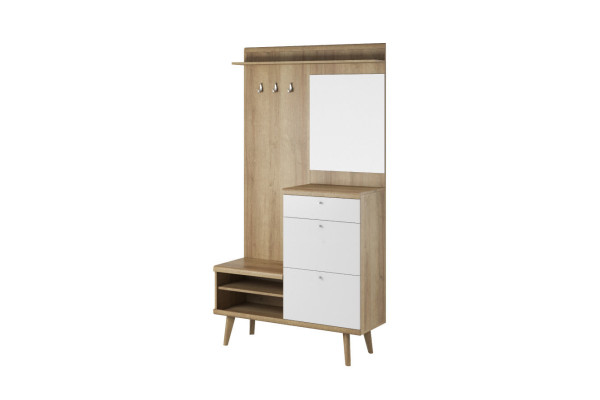 Garderoba PRIMO PG110 dąb riviera/biały 2