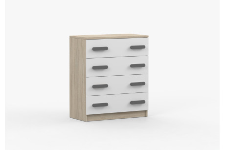 Komoda SMYK III 80 cm sonoma/biały