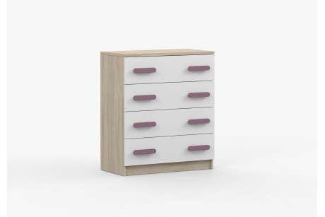 Komoda SMYK III 80 cm sonoma/biały
