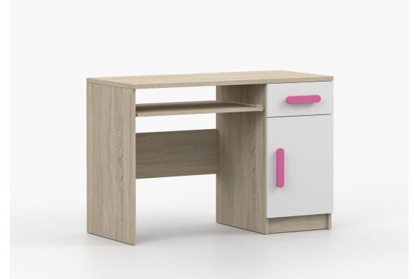 Biurko Smyk III 110 cm sonoma/biały