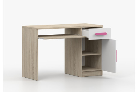 Biurko Smyk III 110 cm sonoma/biały