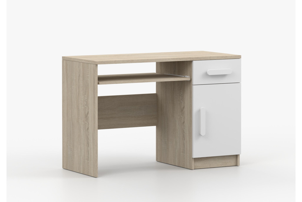 Biurko Smyk III 110 cm sonoma/biały
