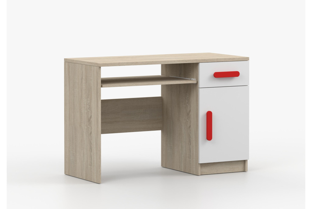 Biurko Smyk III 110 cm sonoma/biały