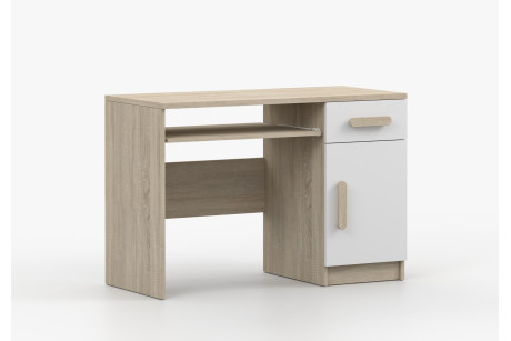 Biurko Smyk III 110 cm sonoma/biały