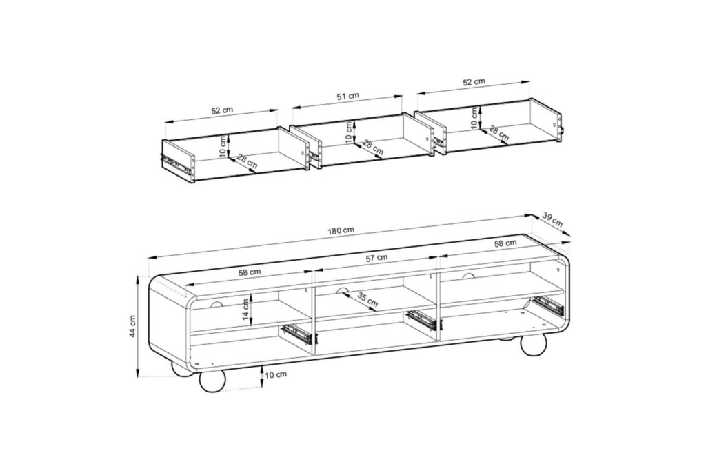 Stolik RTV ALBION RTV180