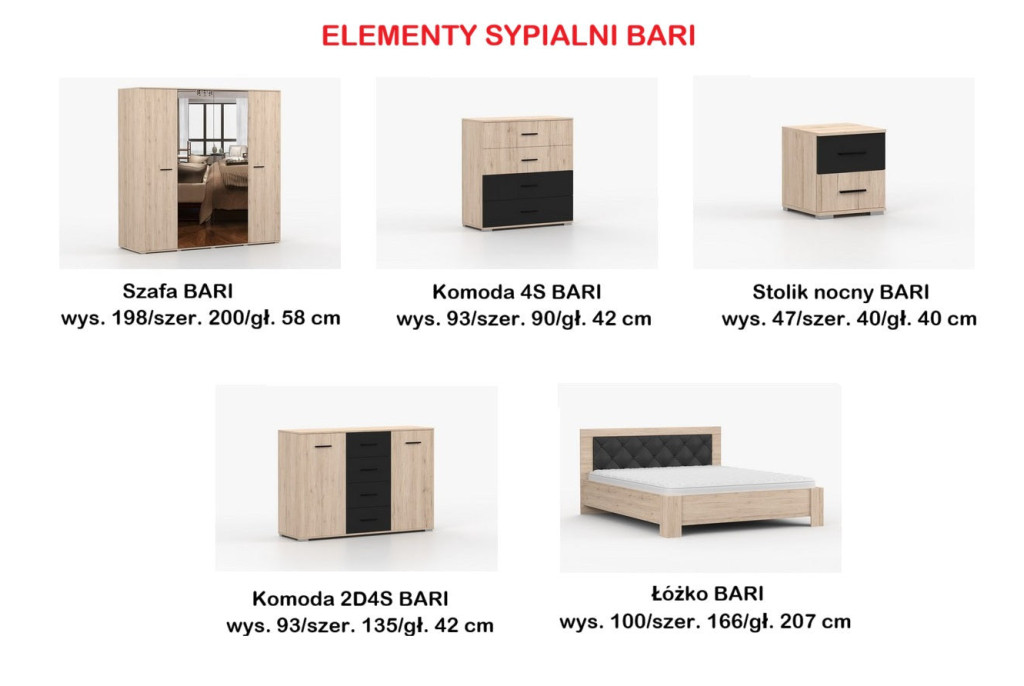 Stolik nocny BARI