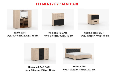 Stolik nocny BARI