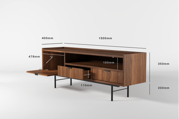 Stolik RTV 150 EDISON orzech 2